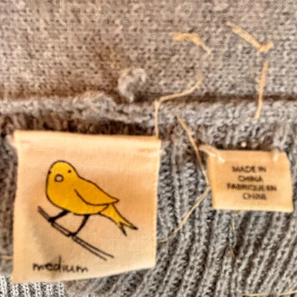 Anthropologie Vermeil Sequins Cardigan Sweater by Yellow Bird Size M Gray - Picture 13 of 16